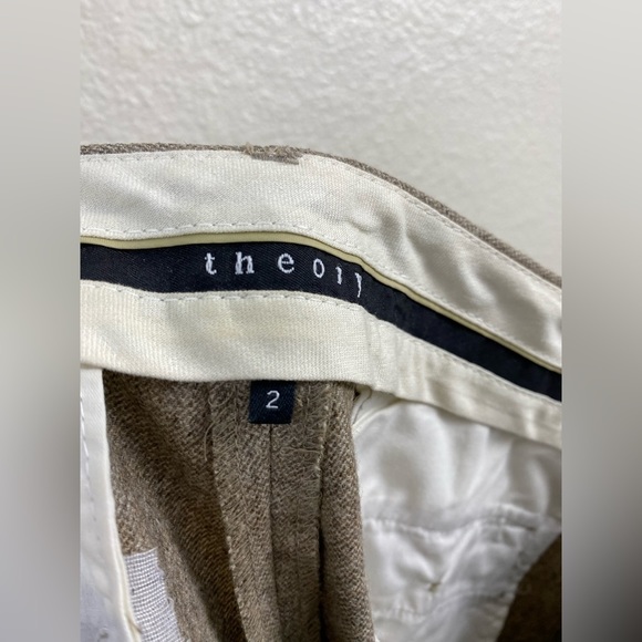 Theory Wool Brown Tailored Trouser Neutral Bootcut Office Formal Pants Women’s 2 - Picture 3 of 16